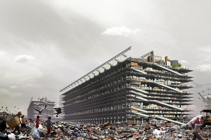 Wizualizacja projektu dyplomowego Hugona Kowalskiego "Porozmawiajmy o śmieciach", fot. dzięki uprzejmości Hugona Kowalskiego